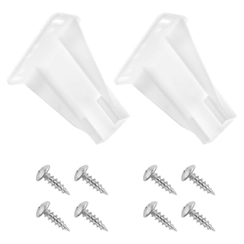 Kitchen Drawer Rail Bracket for Prime-Line R 7240 Rear Drawer Track Back Plate, Nylon Drawer Side Track Brackets, White -1 Pair