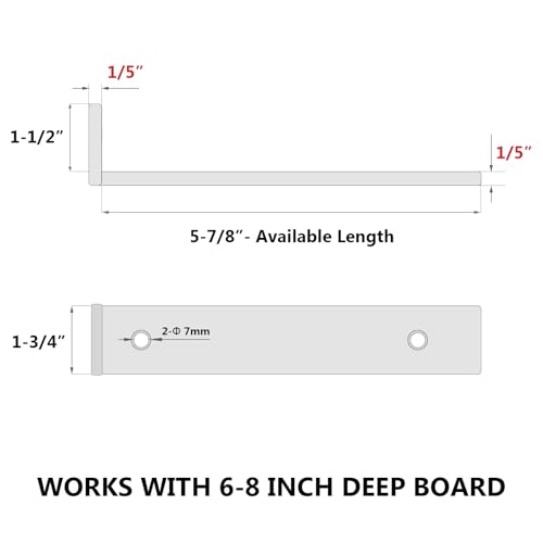 NEODROP 6 Inch Floating Shelf Brackets, Heavy Duty Hidden Bracket for Wall, Mantel, Bookshelves, Black Powder Coated Steel, 4-Pack - size: 6 Inch, style: 4 Pack