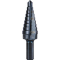 Klein Tools KTSB03 Step Drill Bit Double Fluted #3, 1/4 to 3/4-Inch with Easy-to-Read Markings and Targets, 3/8-Inch Hex Shank - size: 1/4 to 3/4-Inch, style: Standard