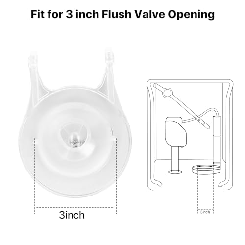 3-Inch Toilet Flappers Replacement Kit for Gerber 99-827, 3 Inch Toilet Flush Valve with Stainless Chain and Hook, High Performance Silicone Toilet Flapper - Reliable Toilet Flapper (Clear 1 PCS) - color: Clear 1 PCS