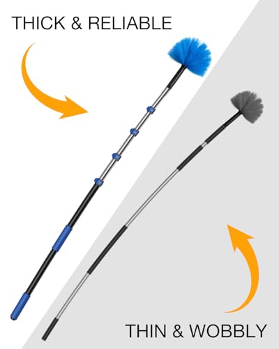 Telescoping Pole, 7-30 Ft with Joint Angle & Squeegee Adaptor, Aluminum Telescopic Paint Roller Extension Pole & Extendable Pole, Anti-Slip Foam Grip, Multi-Purpose Gutter Window Dust Cleaning Pole - size: 30 FT