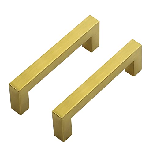 Ravinte Gold Cabinet Handles Cabinet Pulls, 3-3/4 Inch CC, 10 Pack - color: Gold, size: 3-3/4 Inch Hole Center