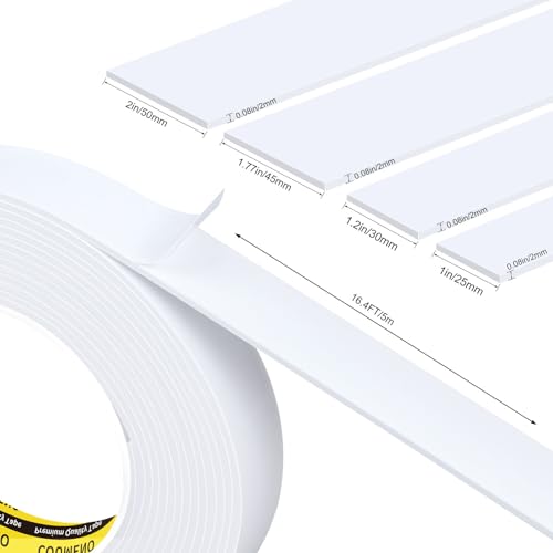 White Foam Tape Weather Stripping Sealing Sponge,1.8in x 9.84FT, - color: White, size: 1.8in x 9.84FT,