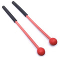 1 Pair 9 Inch Rubber Xylophone Sticks Tongue Drum Mallets Percussion Sticks Hammer for Glockenspiel, Xylophone, Chime, Woodblock, and Bells (Red) - color: Red