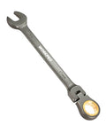 WORKPRO 17 mm Flex-Head Ratcheting Combination Wrench, Nickel Plating - size: 17 mm, style: Nickel Plating