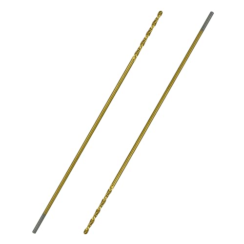 Greycore Tools 3/32 Inch x 6 Inch Cobalt Aircraft Extension Bit – 2 Pack M35 Cobalt Drill Bit, Industrial Titanium Coating – Drill Bits for Steel, Hard Metal, Cast Iron, Wood, Plastic (3/32" x 6") - size: 3/32" x 6", style: 6" Length