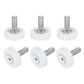 uxcell 6Pcs 22mm Drawer Rollers,M6x0.59 Thread Plastic Positioning Pulley | Flat Surface Small Drawer Pulley Bearing Replacement Wheel for Furniture Parts Cabinet Cupboard Slides - size: 22mm M6 x 0.59"