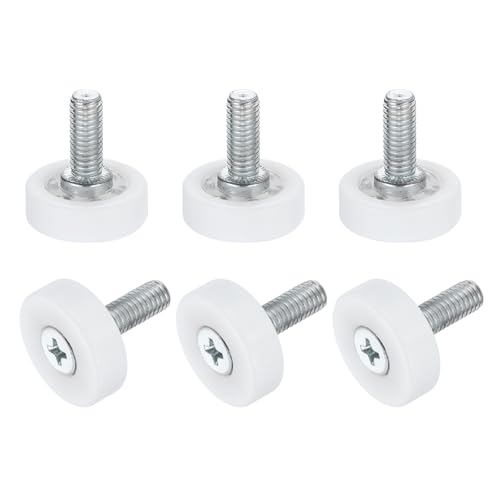 uxcell 6Pcs 22mm Drawer Rollers,M6x0.59 Thread Plastic Positioning Pulley | Flat Surface Small Drawer Pulley Bearing Replacement Wheel for Furniture Parts Cabinet Cupboard Slides - size: 22mm M6 x 0.59"
