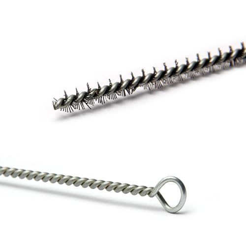 Utoolmart Steel Wire Tube Brush, Stainless Steel Spiral Power Bottle Cleaning Brush Long-Handle Bristle Pipe Cleaning Tool, 0.3-inch Diameter 12-inch Length,10pcs - color: 10pcs, size: 0.8cm