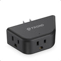 TROND 2 Prong to 3 Prong Outlet Adapter for Old House - color: Black, size: 3AC-2 Prong Plug, 1 Pack