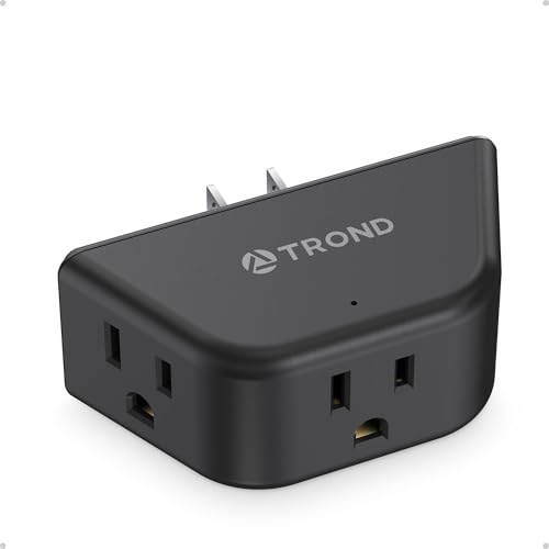 TROND 2 Prong to 3 Prong Outlet Adapter for Old House - color: Black, size: 3AC-2 Prong Plug, 1 Pack