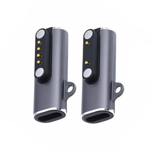 2 Pack USB C to Smart Watch Charger Magnetic Charging Adapter for Pitch 7.62mm 2Pin/4Pin Smart Watch/Bone Conduction Headphone - style: Pitch 7.62mm