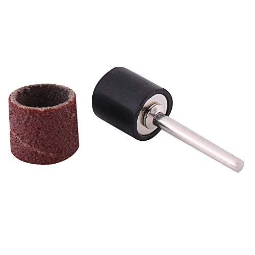 Premium #600 Grit Drum Sanding Sandpaper Bands Sleeves with Mandrel for Professional Woodworking and Craft Polishing Kit, Multifunctional Accessory (Large Sandpaper Circle 80 mesh) - size: Large sandpaper circle 80 mesh