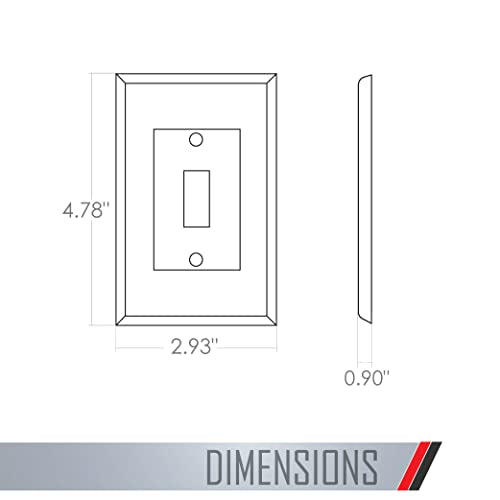 TayMac 1-Gang Mid-Size Toggle Switch Wall Plate, Paintable, White - size: 1 Gang, style: Toggle Cover-Up
