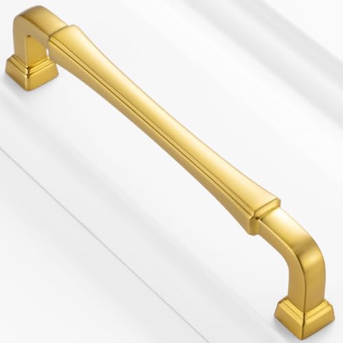 5 Inch Brushed Gold Cabinet Pulls Kitchen Handles 10 Pack 3175 - color: Brushed Gold, size: 5 In Hole Distance