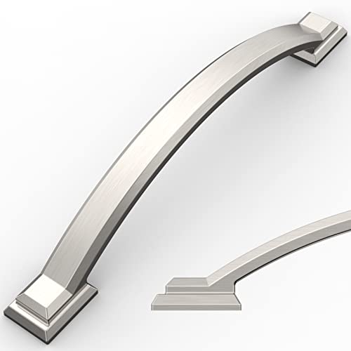 Amerdeco 10 Pack Brushed Satin Nickel Cabinet Pulls 5" - color: Brushed Satin Nickel, size: 5" hole center