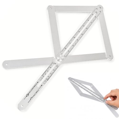 Corner Angle Finder - Miter Saw Protractor Bevel Gauge Tool with Scales, Goniometer Ruler for Woodworking, Carpenter, Construction, DIY Measurement, Aluminium Alloy Premium Digital Angle Finder
