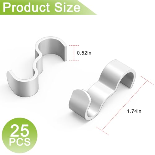 25 Pack Molding Hooks, Wide Picture Rail Molding Hooks (White) - color: White