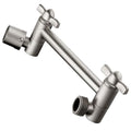 BRIGHT SHOWERS Brass Shower Arm Extender for Rain and Handheld Shower Head, 5 Inch Universal Shower Head Extension Arm, Height & Angle Adjustable, Brushed Nickel - color: Brushed Nickel, style: 5 Inch