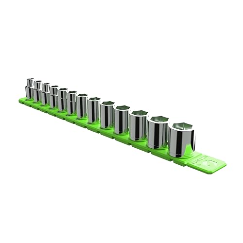 EZRED FSR14-G 1/4" Flexible Magnetic Socket Holder Rail, Green
