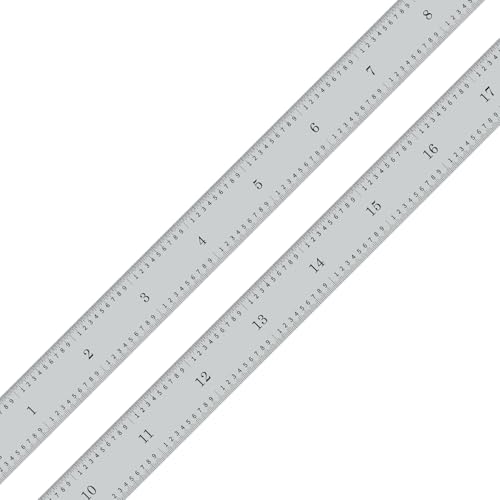 PEC Tools 24" Flexible Steel Rule, Designed for High-Accuracy Industrial Environments, Made in USA - color: Carbon Steel-Flexible, size: 24"