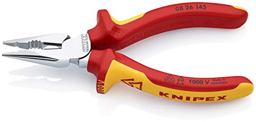 KNIPEX - 08 28 145 US Tools - Needle-Nose Combination Pliers, 1000V Insulated (0828145US) - style: 1000V Insulated Handles