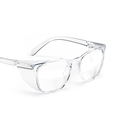 Stoggles Square Z87.1 Certified Polycarbonate Safety Glasses, Anti-Fog - color: Clear, size: Medium