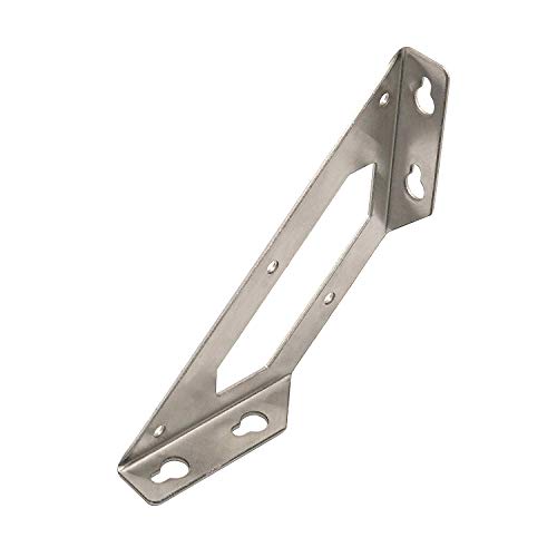Trapeziform Angle Brackets Stainless Steel 5.7" x 1.81" Corner Braces-4pcs - size: Large 4pcs