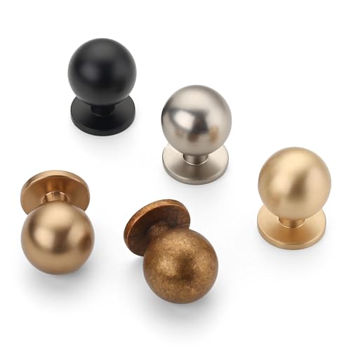 Asidrama 6 Pack Champagne Bronze Cabinet Knobs Heavy-Duty Solid Kitchen Cabinet Pulls Champagne Gold Dresser Drawer Hardware for Cupboard - color: Champagne Bronze, style: 6 Pack