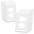 Modern Decorative Wall Plate Retro Wood Grain design Switch Cover Outlet Cover for Light Switch, Smart Switch, Dimmer, GFCI, USB Outlet (Duplex Outlet 10-Pack) - size: Duplex Outlet 10-Pack