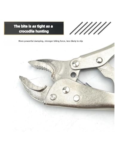 10-inch Locking Pliers, Curved Jaw with Wire Cutter - size: 10-Inch