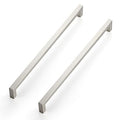 Ravinte Brushed Nickel Square Cabinet Handles & Pulls 12-3/5 Inch 10 Pack - size: 13 in (12-3/5 in Hole Center)