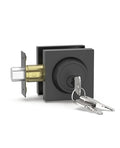 Asidrama 1 Pack Matte Black Heavy Duty Single Cylinder Deadbolts - color: Matte Black, size: 1 Pack, style: Deadbolt