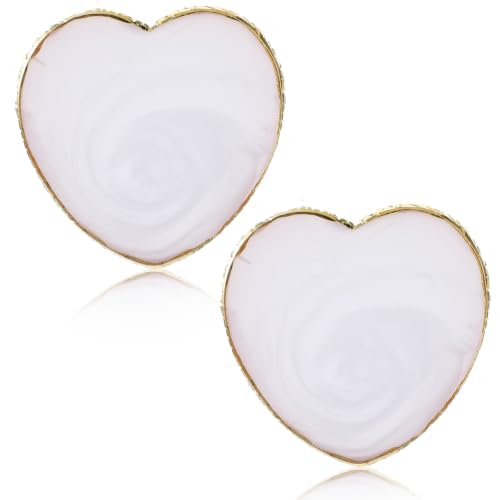 Ouligay 2PCS Nail Art Palette Gold Edge Resinnail Polish Palette Mixing Tool