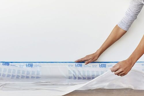 ScotchBlue Tape and Plastic with Dispenser, 24 Inch Wide, PT2093-24-S - size: 24" Width, style: With Dispenser