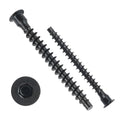 M5 x 40mm Confirmat Screws Black 50 PCs, Hex Socket Drive Countersunk Furniture Connecting Self-Tapping Screw Set Carbon Steel Zinc Plated - color: Black, size: M5x40mm