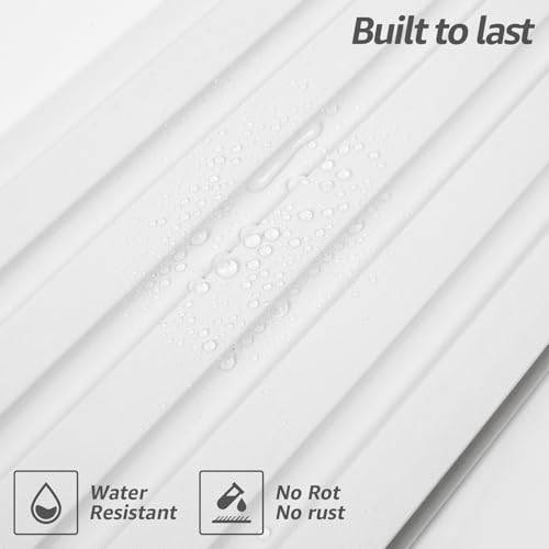 Art3d 48 x 6 in WPC Wood Slat Wall Panels, 3D Wall Accents, 16-Pack, White | Real Wood Grain, Durable, Water Resistant, Wear-Resistant, No Emission, Eco-Friendly, Easy to Care, for Living Room, Bedroom - color: White, size: 48" * 6"