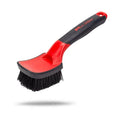 Maxshine Universal Soft Grip Heavy Duty Brush - Ergonomic Short Handle, Anti-Slip Grip, Scratch-Resistant Bumper, Stiff Bristles for Tire, Carpet, Floor Mats & Tough Surface Auto Detailing