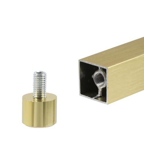 Geesatis 3" Furniture Legs,Square Tube Cabinet Feet,4PCs,Gold - color: Gold, size: 3inch