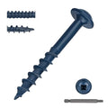 Pocket Hole Screws #8 x 1-1/2", Goobetter Pocket Screws 1-1/2 Inch 600 Pcs for Exterior, Washer Head with Square Drive, Coarse Thread, Blue Coated, Self Tapping, 100MM Drive Bit Included - size: #8 x 1-1/2"