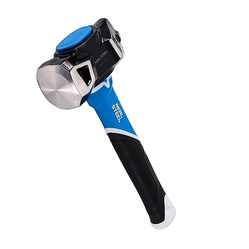 Real Steel Small Sledge Hammer, 3lb Blacksmith Hammer,Drilling Hammer with Demolition Face and Driving Face, 0574 - style: Reverse Installed Handle