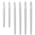 6 Pcs Stainless Steel Nail File Set, Professional Double Sided Metal Nail Files with Sharp Pointed Tip for Natural and Acrylic Nails, Heavy Duty Manicure Pedicure Tools for Thick Toenails (6 & 8 Inch)