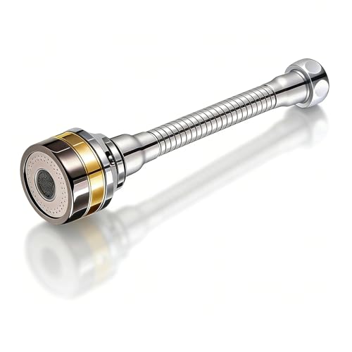 360° Swivel Kitchen Faucet Extender 2-function Kitchen Faucet Sprayer Attachment Faucet Nozzle Attachment Water-Saving Faucet Head Replacement Part 55/64'' Female Thread,Long - size: LONG
