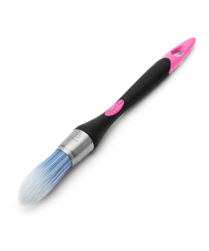 Bates- Trim Brush, 0.75 Inch, Edge Painting Tool, Trim Paint Brushes, Trimmer Edger, Trim Brush - color: Black-pink, size: 0.75 inch, 1 Pack