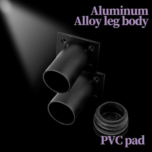 Piutouyar 4 Pcs 2 Inch Adjustable Cabinet Legs Furniture Metal Foot, Black