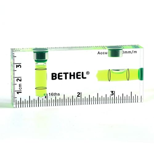 BETHEL Small Level Mini Bubble 90°/180°SpiritLevel,Magnetic 3.74Inch - color: Green