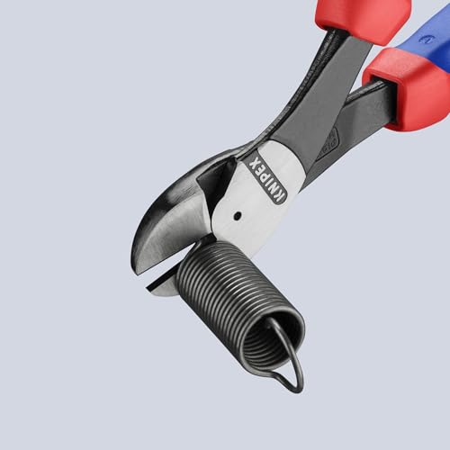 Knipex 7422250SBA 10-Inch High Leverage Angled Diagonal Cutters - Comfort Grip - style: 10-Inch, Angled, Comfort Grip