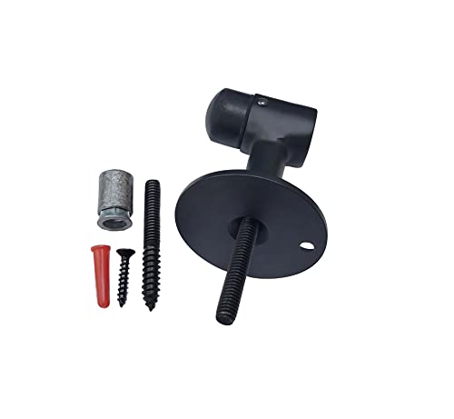 QCAA Solid Brass Door Stop, 3" Height, Matte Black, 2 Pack, Made in Taiwan - color: Matte Black (3"), size: 2 Pack