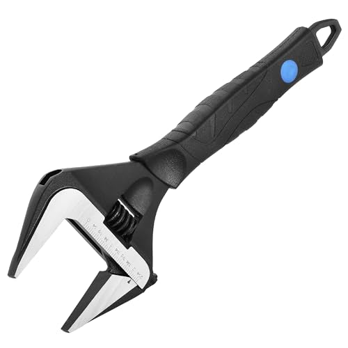 MAXPOWER 12-inch Wide Jaw Adjustable Wrench, 2.4" Jaw Opening, Cr-V Steel - size: 12-inch