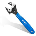 SHALL 8 Inch Adjustable Wrench, Cr-V Steel Spanner with Cushion Grip, Wide Jaw Black Oxide Wrench with Laser-etched SAE Scales for Home, Garage, Workshop and DIY - size: 8 Inch